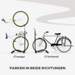 Cykelställ Cykelstativ Metall av Stål för Utomhusbruk Väderbeständigt Stativ för Vertikal och Horisontell Parkering 45 x 44 x 118 cm