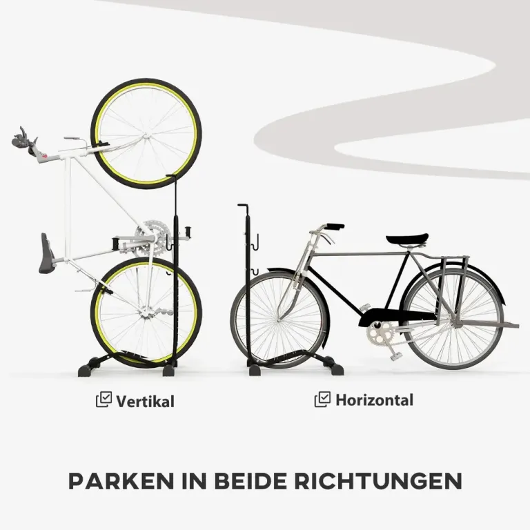 Cykelställ Cykelstativ Metall av Stål 45 x 44 x 118 cm