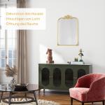 Väggspegel Badrumsspegel Guld av Metall och Glas för Vardagsrum Barockstil Dekorativ Spegel med Ram 60 x 87 cm