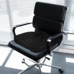 Sittdyna Svanskotadyna Svart av Memory Foam för Kontorsstol Ortopedisk Dyna för Ryggsmärta Ergonomisk