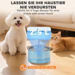 Kattfontän 2.5 L och Vattenfontän för Katter med Tyst Pump och Aktivt Kolfilter Hållbar och Säker Vit Plast 19.4 x 19.4 x 18.7 cm