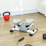 Mini Stepper Trappmaskin för Träning och Fitness med LCD-skärm och Halkfria Pedaler, Grå