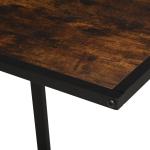 Sidobord i C-Form, Praktiskt Laptopbord för Soffa och Säng, Industriell Design med Träskiva och Metallram, Rustik Brun, 40,6 x 50,8 x 64,2 cm