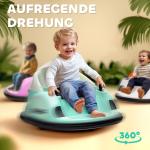 Stötfångarbil med 360° Rotation, 2 km/h, Säkerhetsbälte, LED-ljus och Musik, Grön