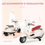 Elektrisk Barnmotorcykel med MP3 Musikbelysning för 3-6 År PP Vit 108 X 49 X 75 Cm