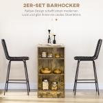 Barstolar Bistropallar Svart av Stål för Vardagsrum och Matsal Set om 2 med Fotstöd 42,5 x 52 x 102 cm