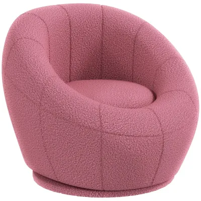 Barnfåtölj i Mjuk Teddyfleece, Rosa Barnstol