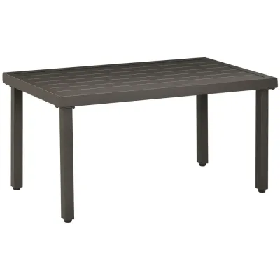 Trädgårdssidobord Stålstomme Brun 91 x 51 x 46 cm