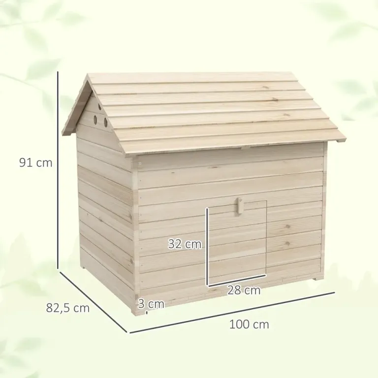 Ankhus i Trä 100 x 82,5 x 91 cm med Ramp