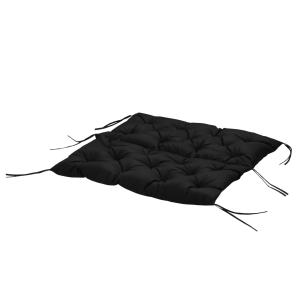 3-Sits Bänkdyna 100X98X8 Cm Bänkdyna Med Knytband, Sittdyna, Stolsdyna Utomhus/İnomhus, Sittdyna, Sittdyna, Bänkdyna För Trädgårdsmöbler, Verandagunga, Svart