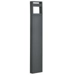 Trädgårdslampa Stigljus Pollare Mörkgrå av Aluminium för Utomhusbruk med Varmvitt LED Ljus Justerbar Vinkel IP65 Vattentät Modern Belysning