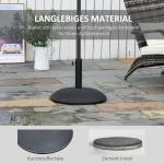 Parasollfot Cement och Stål Stabilt Paraplystativ Väderbeständig Svart 49 X 37 Cm 25 Kg