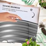 Upphöjd Planteringslåda Odlingslåda Silver av Metall för Trädgård och Balkong Grönsaksbädd med Öppen Botten Örtbädd 150 x 62 x 30 cm