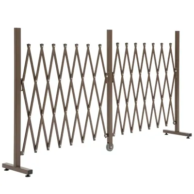 Lång Saxgrind Utdragbar Barriär Aluminium 52-405 x 103,5 cm