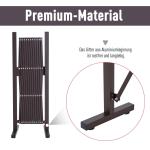 Utdragbar Saxgrind Aluminium Flexibel Säkerhetsbarriär för Trädgård och Uppfart Ihopfällbar Brun 35-300 X 103,5 Cm