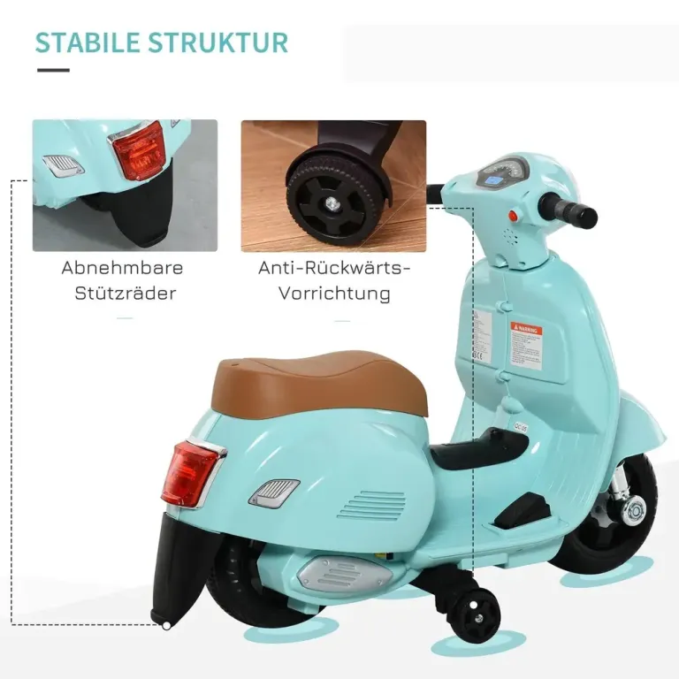 Elektrisk Skotermotorcykel för Barn Klassisk Design