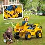Elektrisk Barngrävmaskin, Caterpillar Dumper, med Fjärrkontroll, 3–6 År, Gul, 3–5 km/h