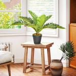 Konstgjord Tropisk Palm med Planteringskärl, Grön + Svart, 50 cm