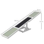 Hundgunga Agilityhinder Gungbräda Vit av Trä för Hundar under 30 kg Agility Ramp för Balans och Träning 180 x 30 x 30 cm