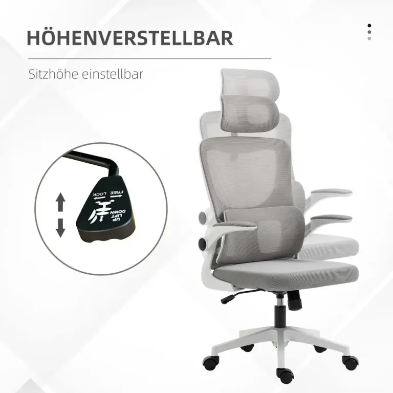 Kontorsstol Grå av Nät och Metall