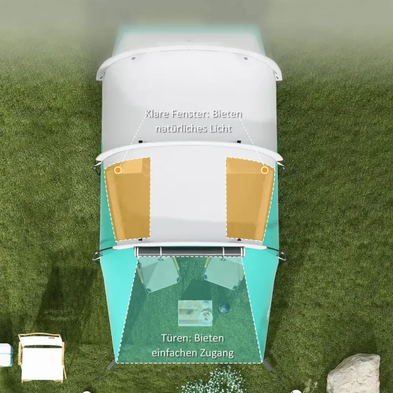 Tunneltält Campingtält Grön av Polyester Familjetält för 5