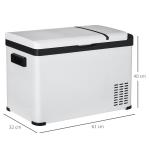 Elektrisk Kylbox 30L med Display, Portabel Kyl och Frys för Camping, Effektiv Kylning med Kompressor, Vit, 12/24V