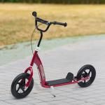 Barnsparkcykel med Bakbroms, Stadsskoter för Barn, Kickboard, Höjdjusterbar, Stål, EVA, Röd, 120 x 52 x 80–88 cm
