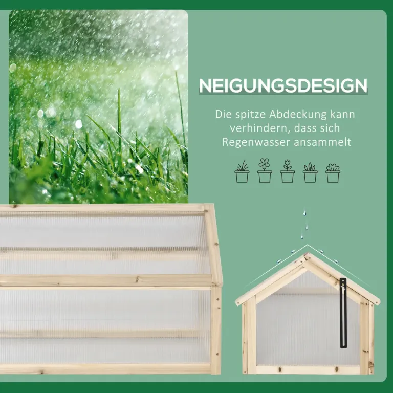 Drivbänk Miniväxthus Kallram med Lock 90 x 52 x 49,5 cm