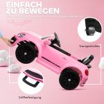 Barnelbil Elbil Rosa av Plast för Barn 3-5 År 12V Fordon med 2,4G Fjärrkontroll och Musik 3-5 km/h