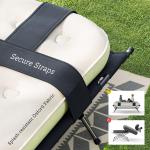 Campingsäng Gästsäng med Luftmadrass Svart Khaki av Oxford ve PVC för Resa ve Utomhus Extra Bred Säng för 2 Vuxna 200 x 153 cm