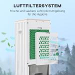 Luftkonditionering AC Vit av ABS för Hemmet Bärbar 3-i-1 med Timer och Hjul 65 W