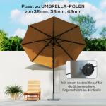 Metallparasollfot 18,5 kg, Fyrkantig Paraplyhållare för Parasoll 32/38/48 mm
