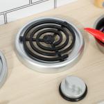 Leksakskök Barn Vit MDF och Plast för Barnrum Stort Lekköks med Ugn Diskho och Ljudfunktion Rolig Lek för Barn och Kreativitet