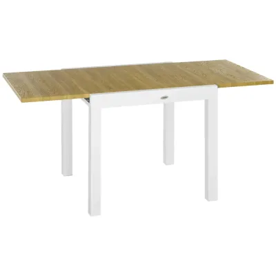 Utdragbart Trädgårdsbord Matbord Vit 80-160 x 80 x 75 cm