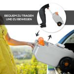 Avloppsvattentank Vattenbehållare Grå av HDPE och Metall för Camping Bärbar med Vikbart Handtag Rullande Tank 22 l
