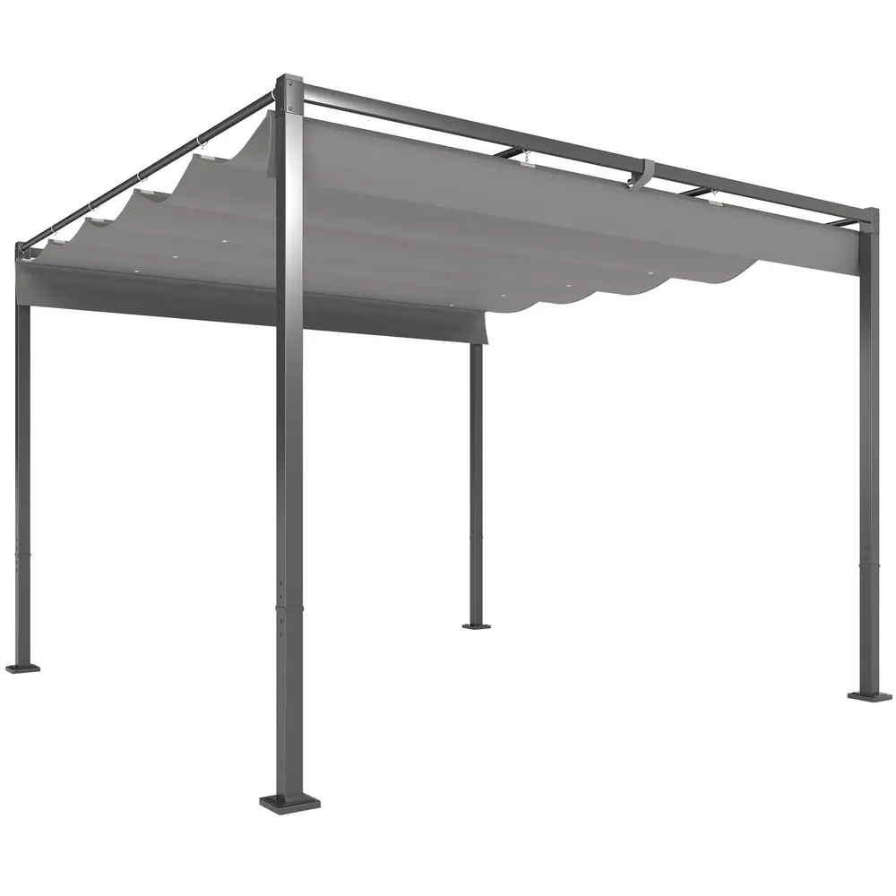 Pergola med Utdragbart Tak och UPF30+ Skydd 3 x 3 M