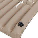 Liggunderlag Luftmadrass Khaki av Plast för Camping Vattenavvisande med Fotpump och Bärväska Lastkapacitet 120 kg