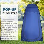 Pop-up Toalett- och Duschtält, Portabelt Omklädningsrum för Camping, Smidigt Insynsskydd med Väska, Mörkblå, 120 x 120 x 190 cm
