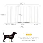 Säkerhetsgrind Hundgrind Vit av Metall för Husdjur Justerbar Trappgrind med 3 Förlängningar Ingen Borrning 74-147,5 cm