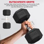 Gjutjärnshantlar med Räfflade Handtag för Hem, Gym och Styrketräning, 2x20 kg