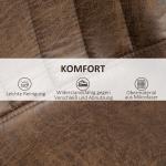 Barstolar Köksstolar Set om 2 Brun av Polyester och Metall för Barkök Höjdjusterbara med Fotstöd Snurrstol 43 x 46,5 x 89-110 cm