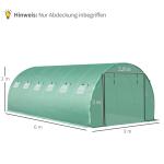 Växthusfilm 6 x 3 x 2 m, Vattentät Trädgårdsfilm med UV-skydd, PE-film, Presenning för Växthus och Polytunnel, Grön