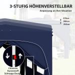 Lusthus Paviljong Pop-Up Partytält Vit av Polyester och Metall för Trädgård och Camping Vattenavvisande Gazebo med UV-Skydd 3 x 6 m