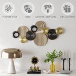 Väggdekoration 3D Flerfärgad Metall för Vardagsrum och Sovrum Konstverk med Metallram Modern och Unik Design Elegant Inredning