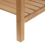 Planteringsbord med Zinkbalja Granträ med Hyllor Arbetsbänk för Odling och Växtvård Natur 112 Cm