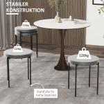 Stapelbara Pallar i 4-Pack, Moderna Köksstolar med Vadderad Sits i Sammetslook, Robust Metallram för Matsal, Grå, 41,5 x 41,5 x 46 cm
