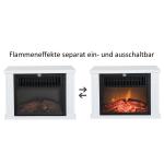 Elektrisk Spis 1200 W Stående Eldstad med Flameffekt Elektrisk Öppen Spis för Mysig Atmosfär Vit