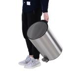 Pedalhink Rostfritt Stål Hygienisk Papperskorg med Mjukstängande Lock och Innerhink Silver 25,8 X 42 Cm 12 L