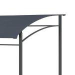 Grillpaviljong Stabil Grå Stål för Trädgård och Uteplats med Regnskydd och Krokar för Redskap Robust Tak för Grillning 215 x 150 x 174/220 cm