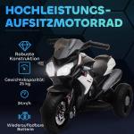 Elektrisk Barnmotorcykel, Ljus och Ljud, 3 km/h, Laddningsbar, Plast och Metall, Svart/Vit
